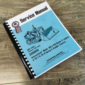 International Td7C Td8C Series C Crawler Tractor Service Manual Repair Shop Ih