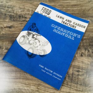 Ford 80 100 120 Lawn Garden Tractor Operators Owners Manual Lawn Mower Book