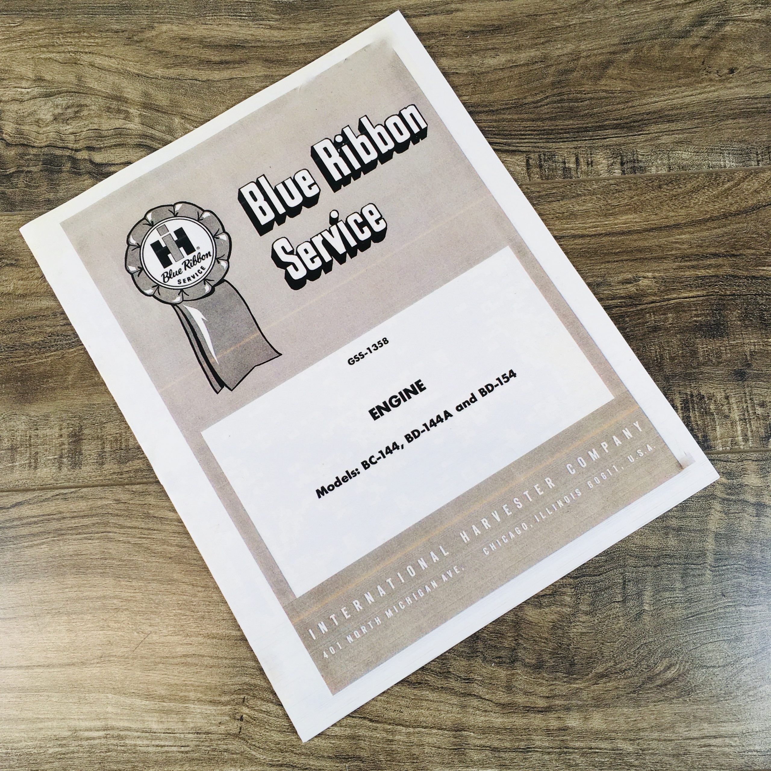 International Engine Bc-144 Bd-144A Bd-154 Service Manual 354 356 2300A Tractor