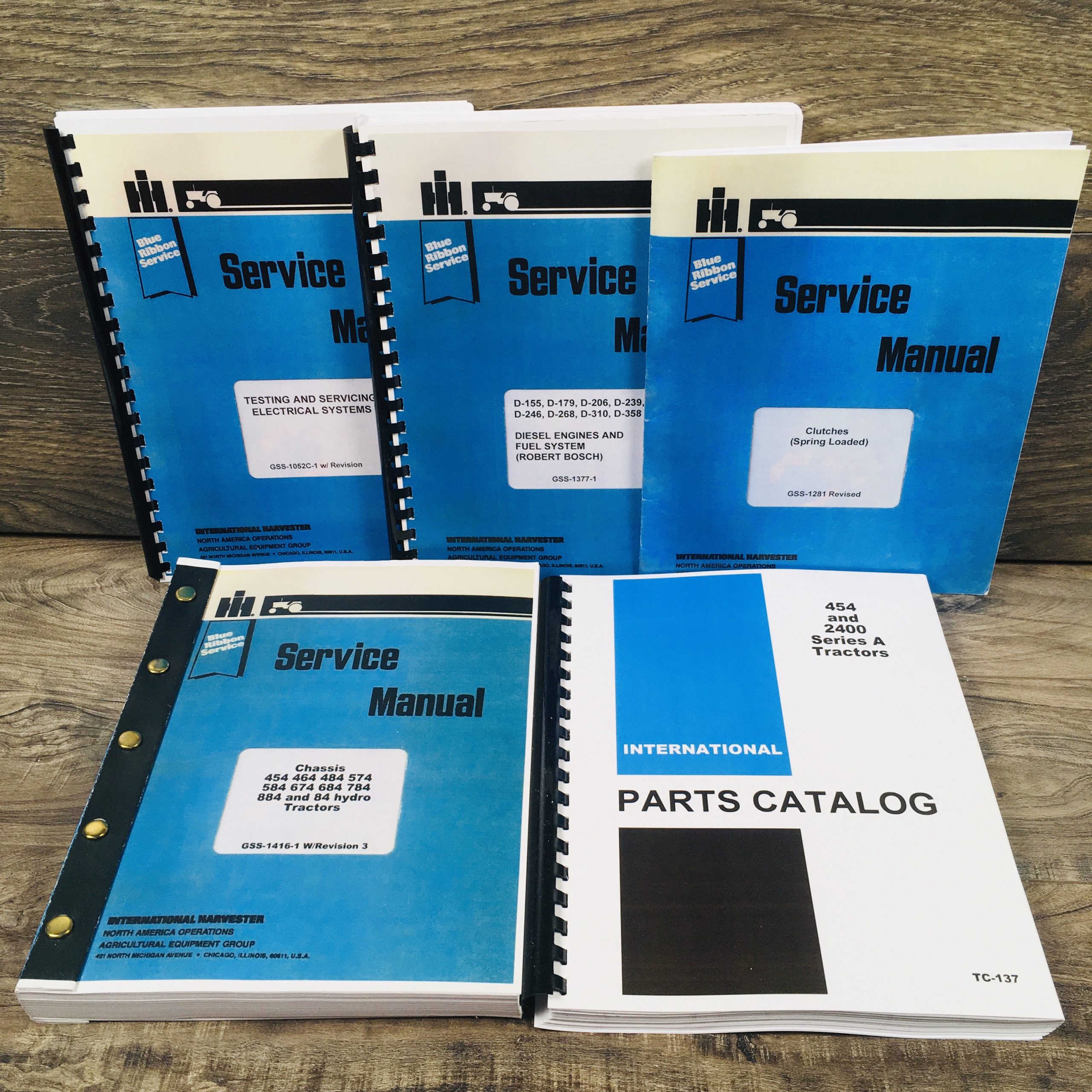 International 454 Diesel Tractor Service Parts Manual Set Repair Shop Catalog