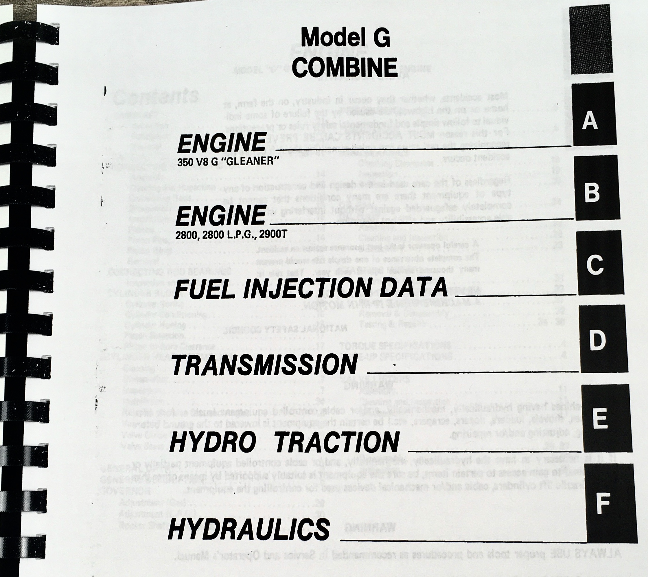 Allis Chalmers Model G Combine Service Repair Technical Shop Manual Overhaul - Image 2