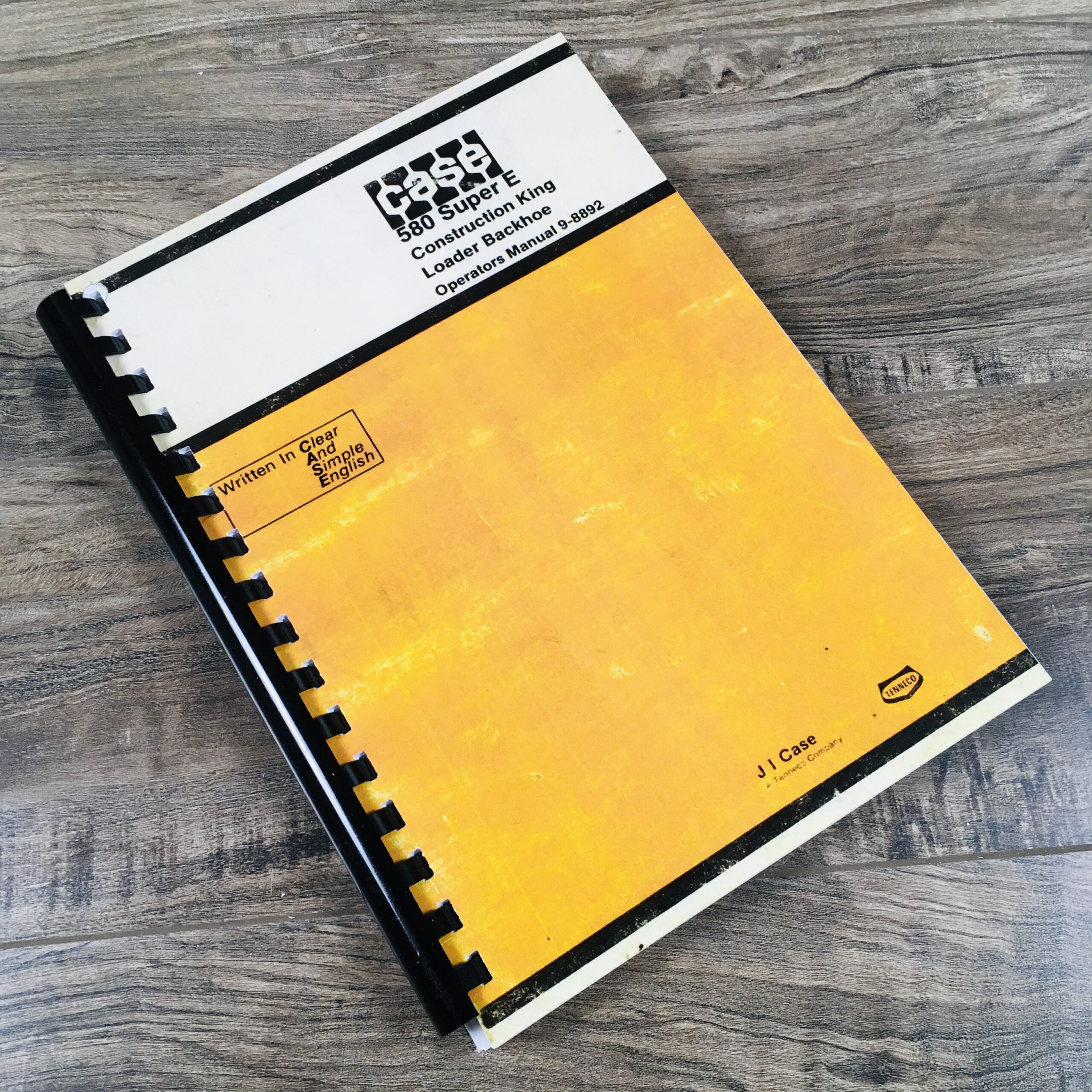 Case 580E 580 Super E Construction King Loader Backhoe Operators Owners Manual