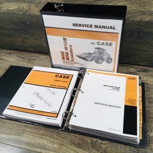 Case W8B Wheel Loader Service Manual Parts Catalog Repair Shop Set Workshop Book