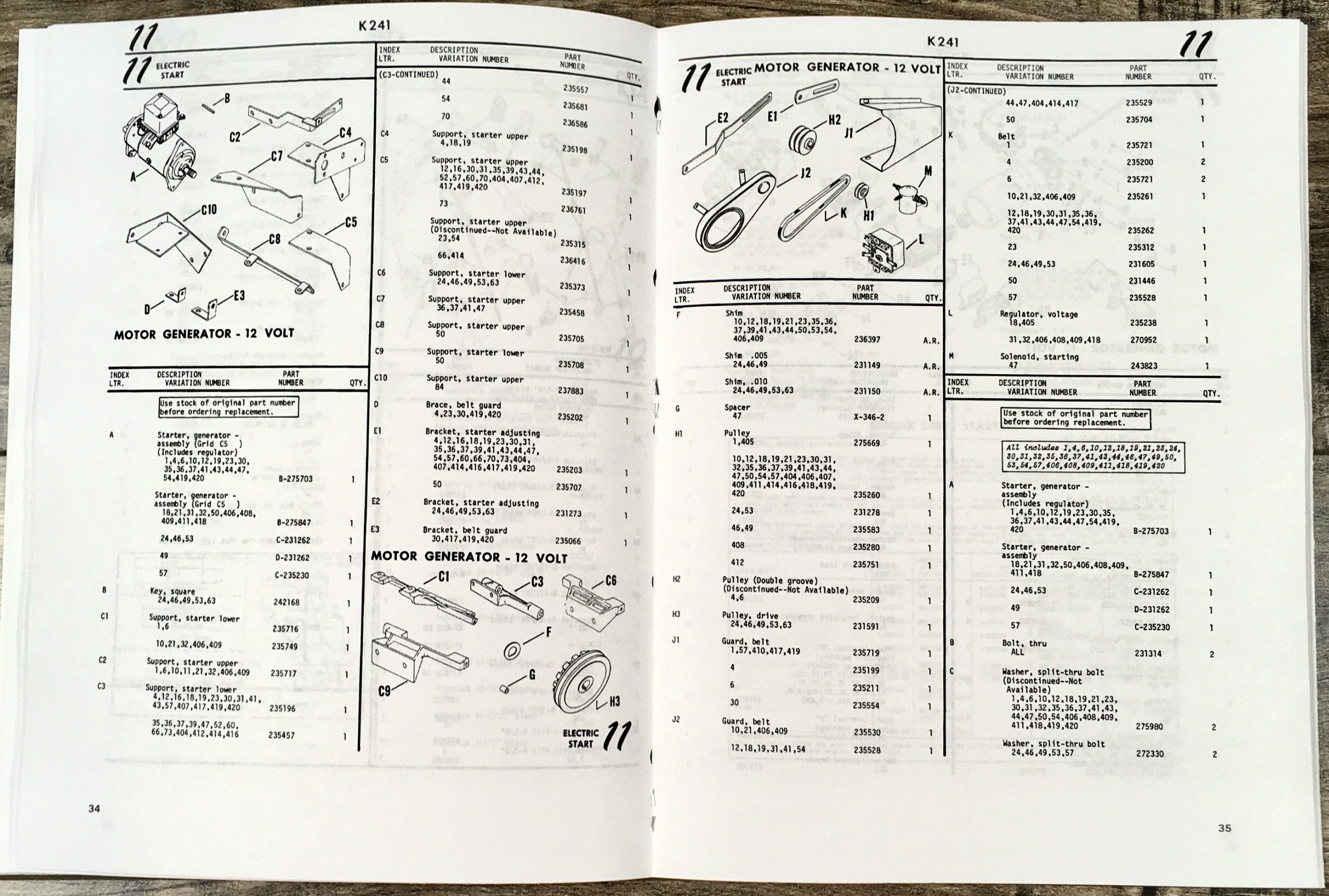 Kohler K241 10Hp Engine Generator Parts Catalog Manual #Tp-404-C - Image 4