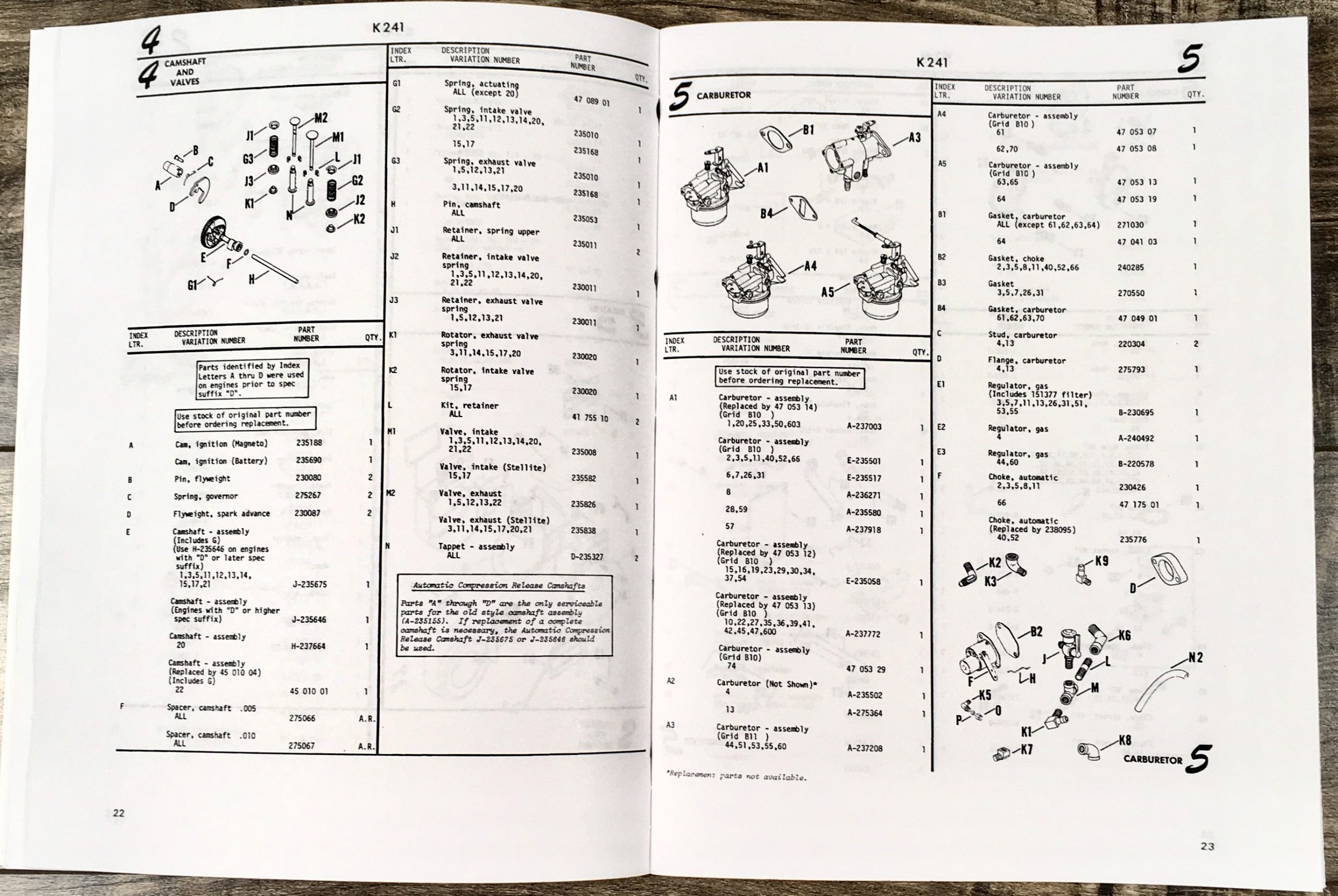 Kohler K241 10Hp Engine Generator Parts Catalog Manual #Tp-404-C - Image 5