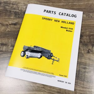 New Holland Model 310 Baler Hayliner Service Parts Catalog Manual Square Bale