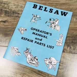 Foley Belsaw Planer Molder Saw Model 910 Operator Owner Repair Parts List Manual