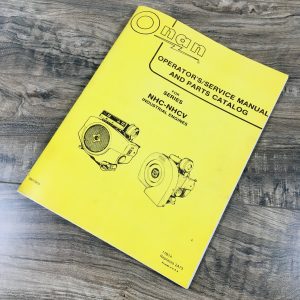 Onan Nhc Nhcv Industrial Engines Operators Service Manual Parts Catalog