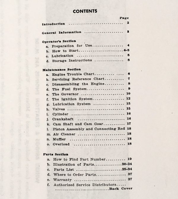 Briggs And Stratton 14Fb 14Fbc Operators Owners Service Repair Parts Manual Bs & - Image 4