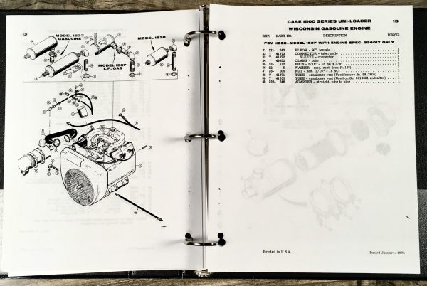 Case 1500 1526 1530 1530B 1537 Uni-Loader Skid Steer Service Manual Parts - Image 10