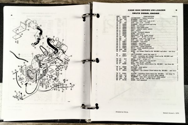 Case 1500 1526 1530 1530B 1537 Uni-Loader Skid Steer Service Manual Parts - Image 11