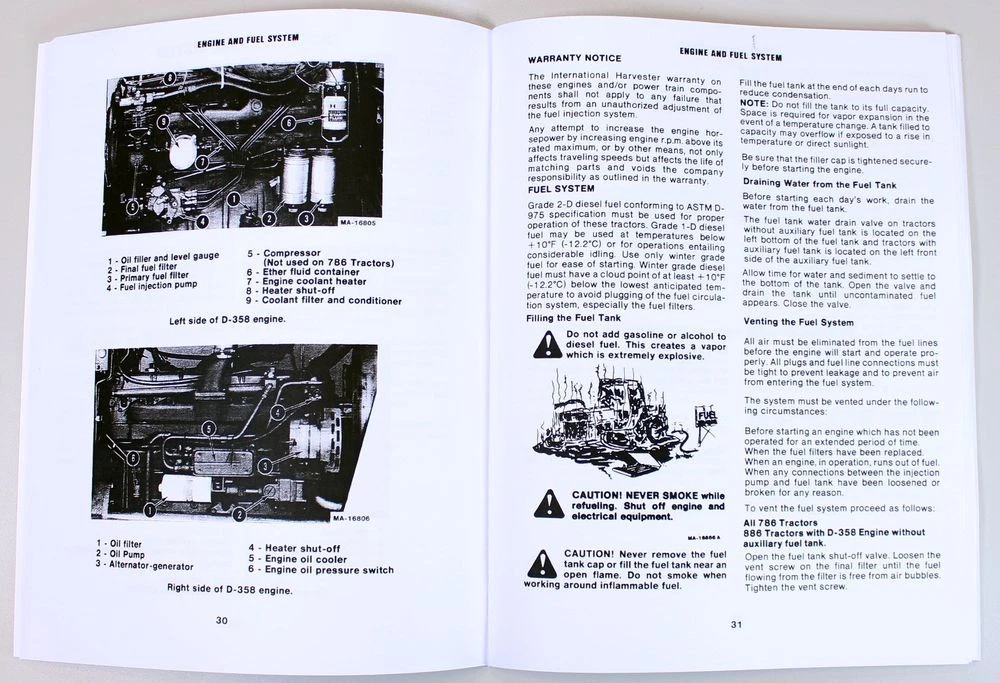International 886 Tractor Service Parts Operators Manual D-360 S/N 14471 & Down - Image 15