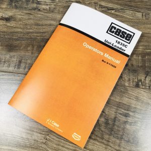 Case 1835C Uni-Loader Skid Steer Operators Owners Manual Operation Controls