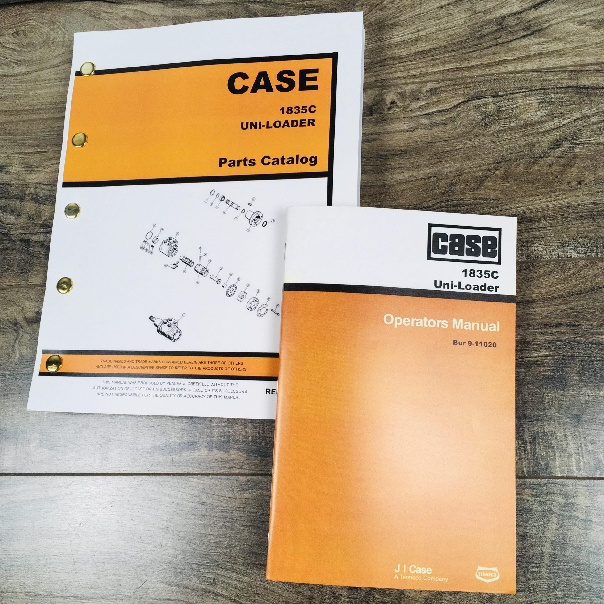 Case 1835C Uni-Loader Skid Steer Parts Catalog Operators Owners Manual Set Book