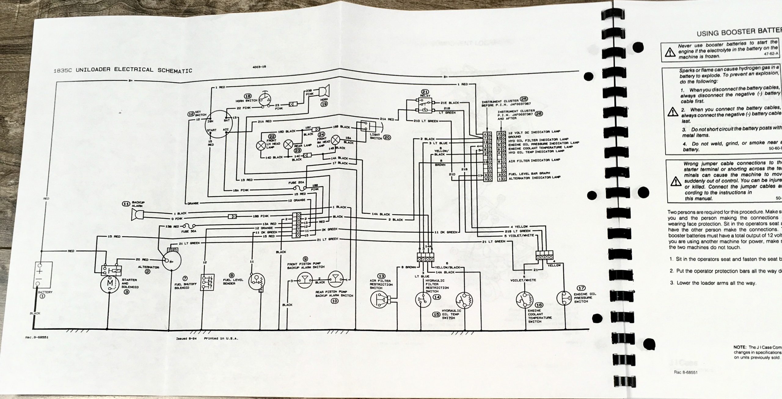 Case 1835C Skid Steer Uni-Loader Service Manual Parts Catalog Set Shop Book - Image 33