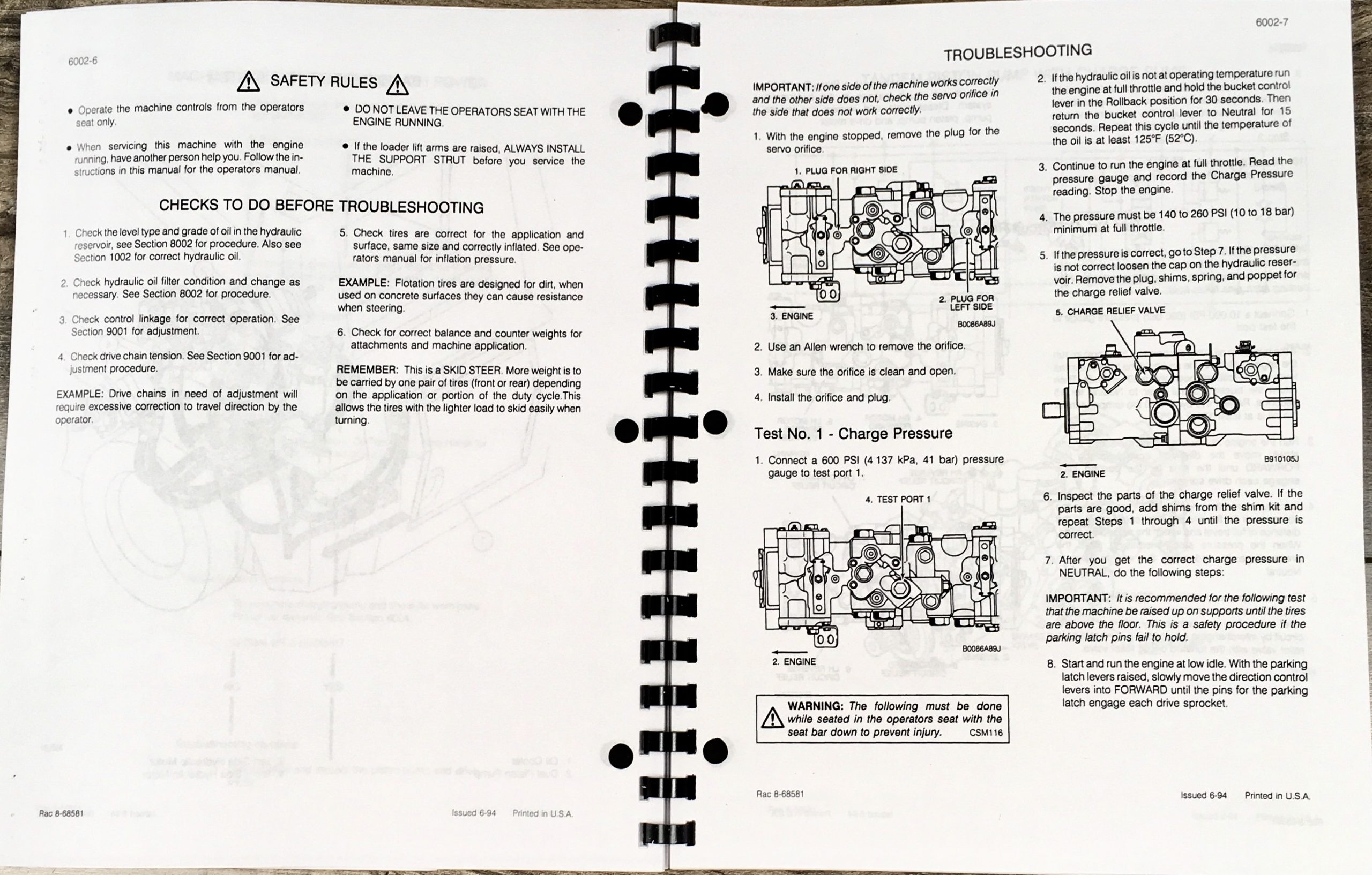 Case 1835C Skid Steer Uni-Loader Service Manual Parts Catalog Set Shop Book - Image 34