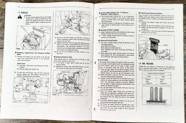 Kubota G3200 G4200 G4200H G5200H G6200H Tractor Operators Owners Manual - Image 5