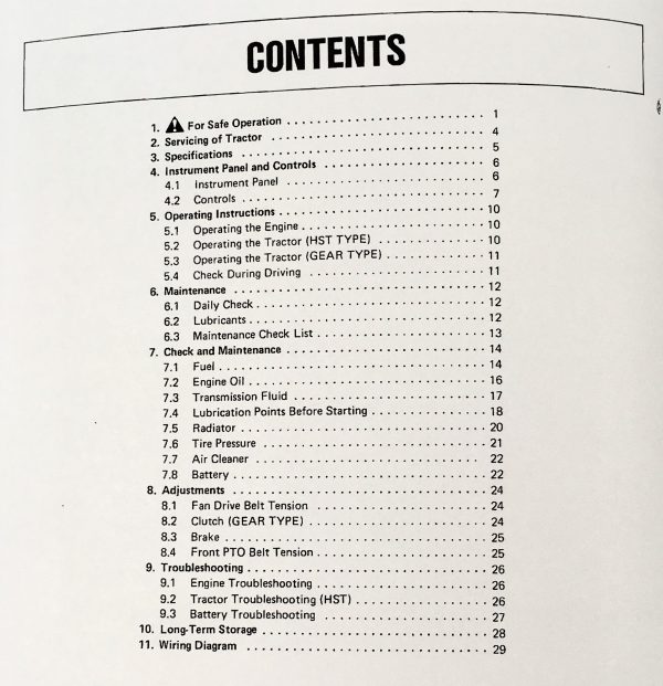 Kubota G3200 G4200 G4200H G5200H G6200H Tractor Operators Owners Manual - Image 2