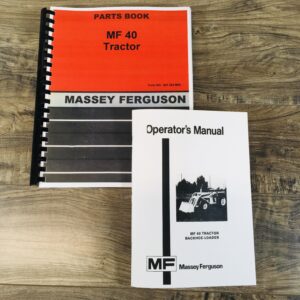 Massey Ferguson 40 Tractor Parts Operators Manual Set Owners Book Catalog MF