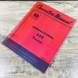International Farmall Ihc 650 Tractor Operators Owners Manual Carb Printed Ih