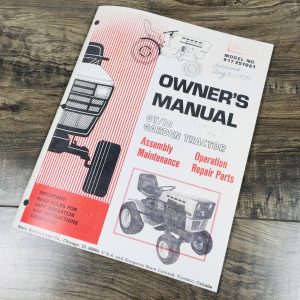 Sears Owners Manual Gt18 Twin Lawn Garden Tractor Operation Parts Gt 18 Drive 917.257061
