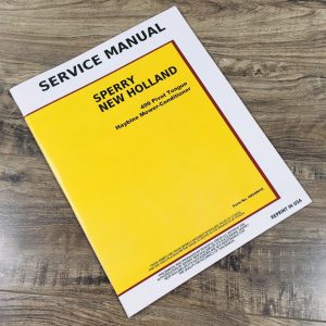 New Holland 499 Mower Conditioner Tongue Service Manual Repair Shop Technical NH
