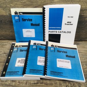 International 464 Diesel Tractor Service Manual Repair Shop Parts Catalog Set