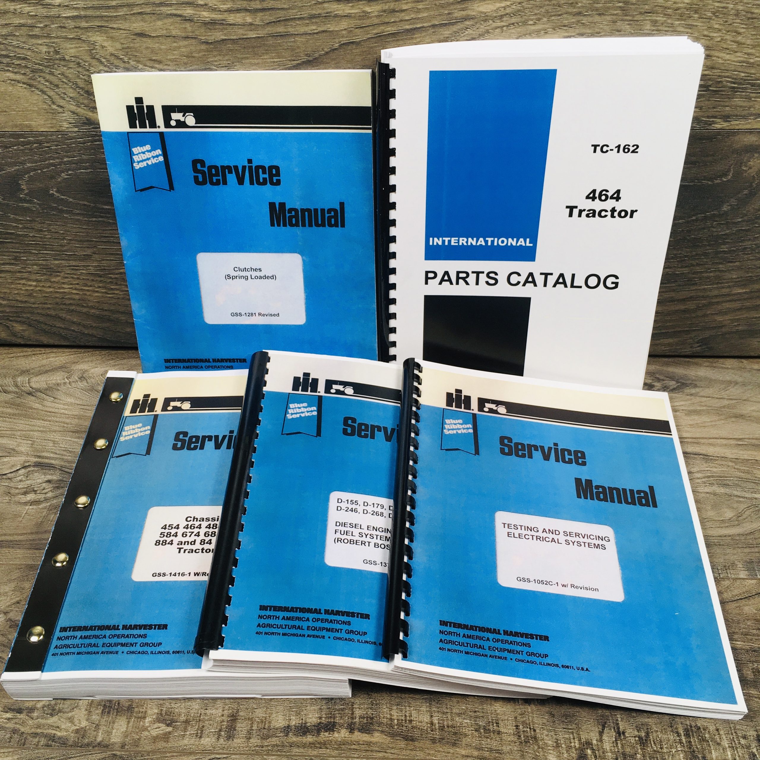 International 464 Diesel Tractor Service Manual Repair Shop Parts Catalog Set