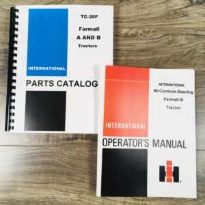 Farmall B Tractor Parts Catalog Owners Operator Manual Set International