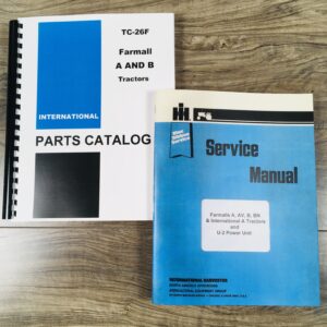 Farmall A Av B Tractor Service Repair Parts Manual Catalog Set International Ih