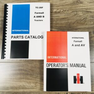 Farmall A Av Tractor Parts Catalog Owners Operators Manual Set International