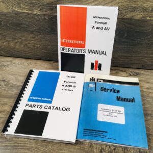 Farmall A Av Tractor Service Repair Shop Parts Operator Manual Set International