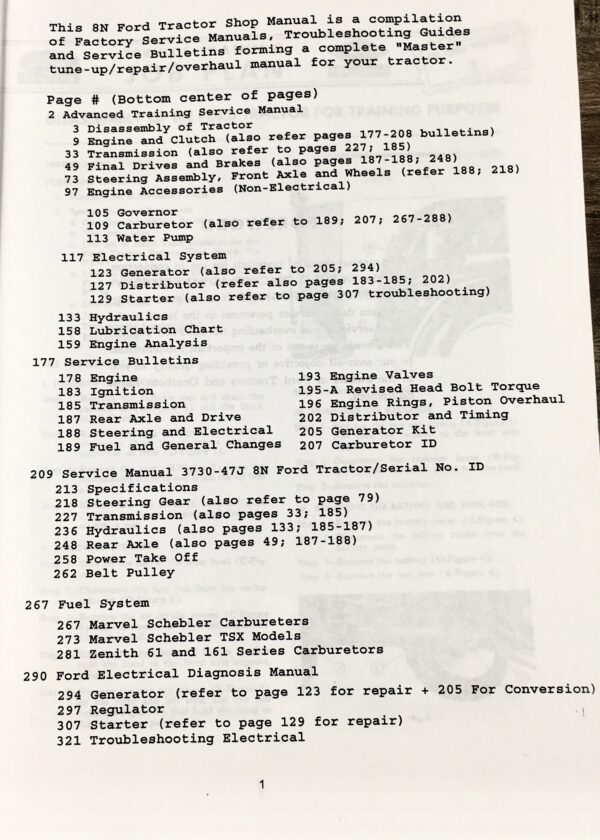 Ford 8N Tractor Shop Manual Service Technical Repair New Print 2N 9N Compatible - Image 2