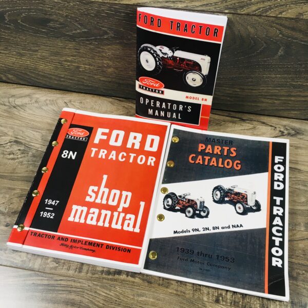 Lot 3 Ford 8N Tractor Manuals Shop Operators Parts Catalog Service Repair Owner