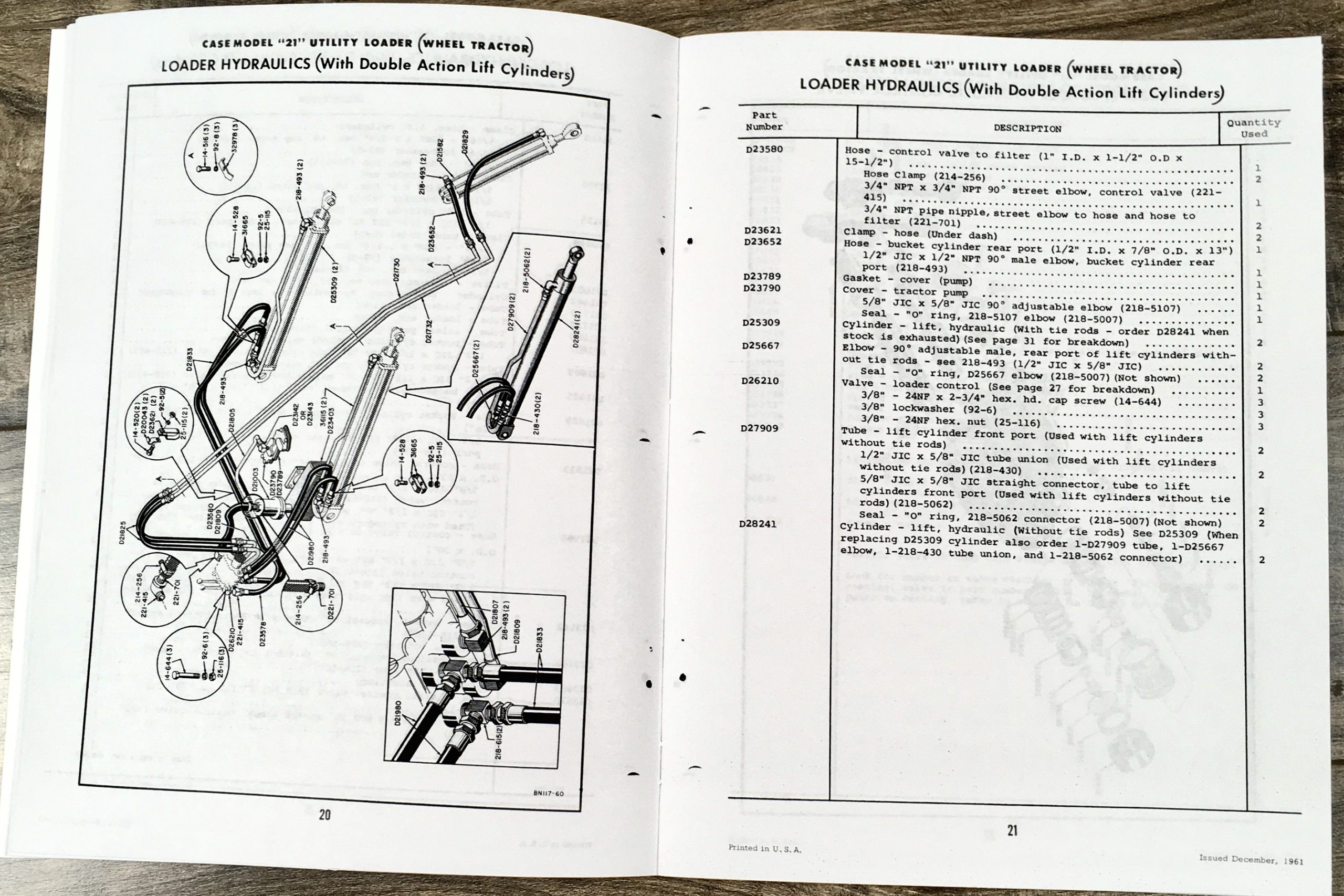 J I Case Model 21 Utility Loader For 210B 430 440 Parts Catalog Manual Tractor - Image 3