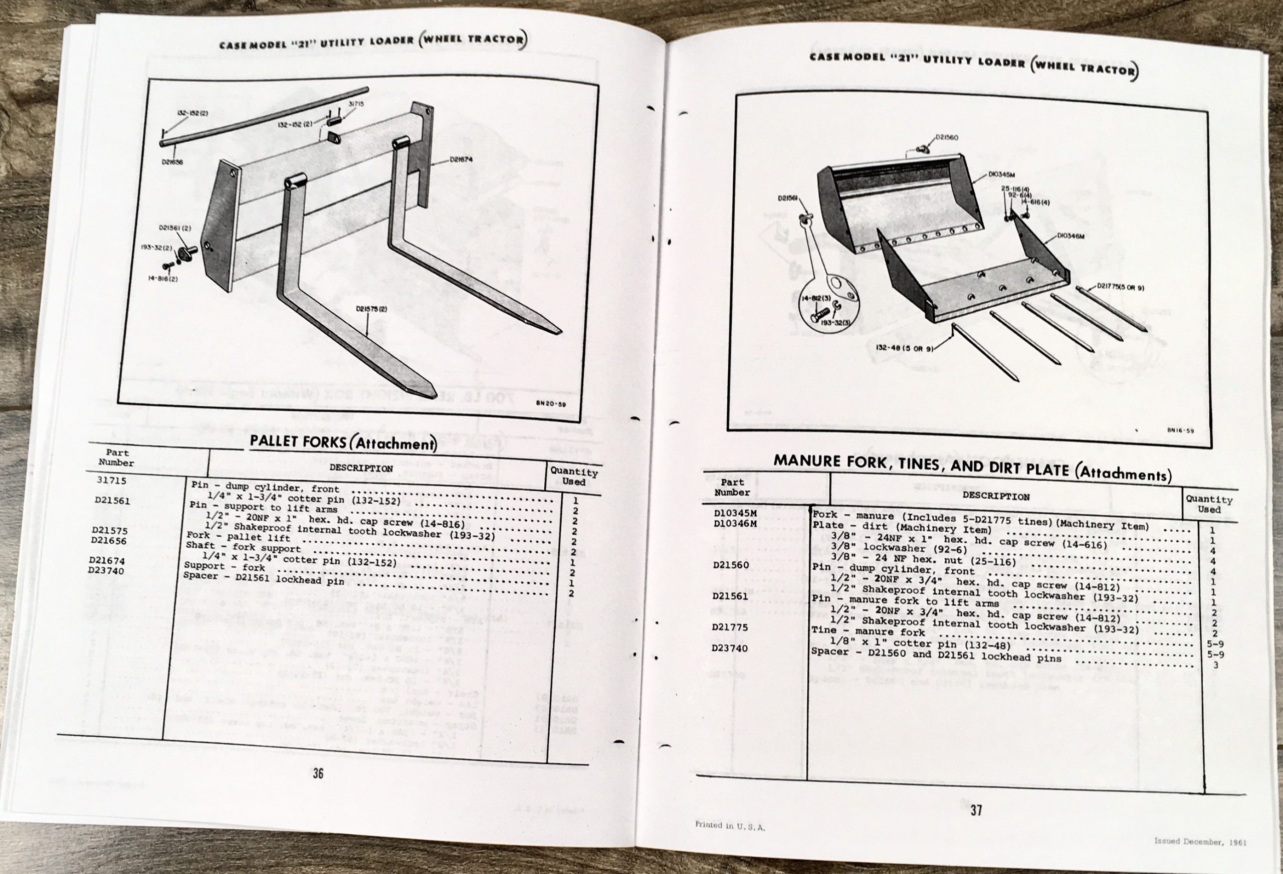 J I Case Model 21 Utility Loader For 210B 430 440 Parts Catalog Manual Tractor - Image 5