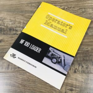 Massey Ferguson Mf 100 Loader Operators Owners Manual Mf 35 50 65 202 203 204