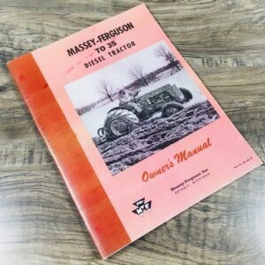 Ferguson To35 To 35 Diesel Tractor Operators Owners Manual W/ 23C Engine Massey