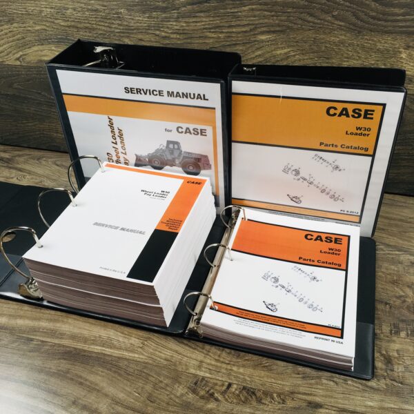 Case W30 Wheel Loader Pay Loader Service Manual Parts Catalog Shop Repair Set
