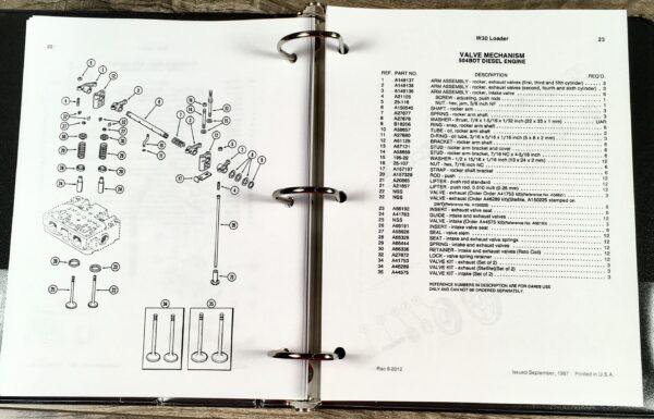 Case W30 Wheel Loader Pay Loader Service Parts Operators Manual Shop Set - Image 20