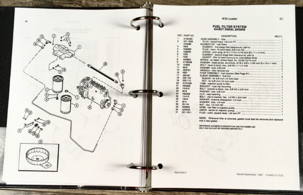 Case W30 Wheel Loader Pay Loader Service Parts Operators Manual Shop Set - Image 21