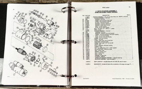 Case W30 Wheel Loader Pay Loader Service Parts Operators Manual Shop Set - Image 19
