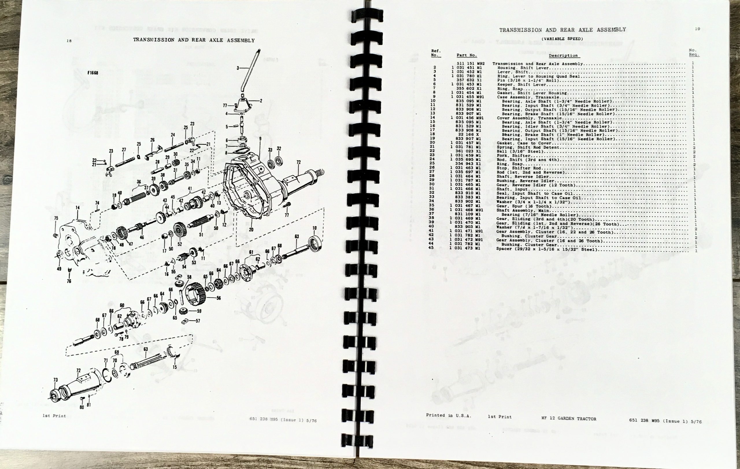 Massey Ferguson MF 12 12G Lawn Garden Tractor Parts Manual Catalog Schematic - Image 6