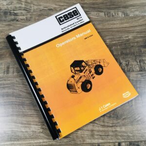 J I Case W14 Articulated Loader S/N 9119672 And After Operators Owners Manual
