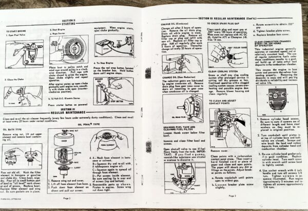 Briggs And Stratton Model 19-R6 Engine Operators Owners Maintenance Manual & 19 - Image 2