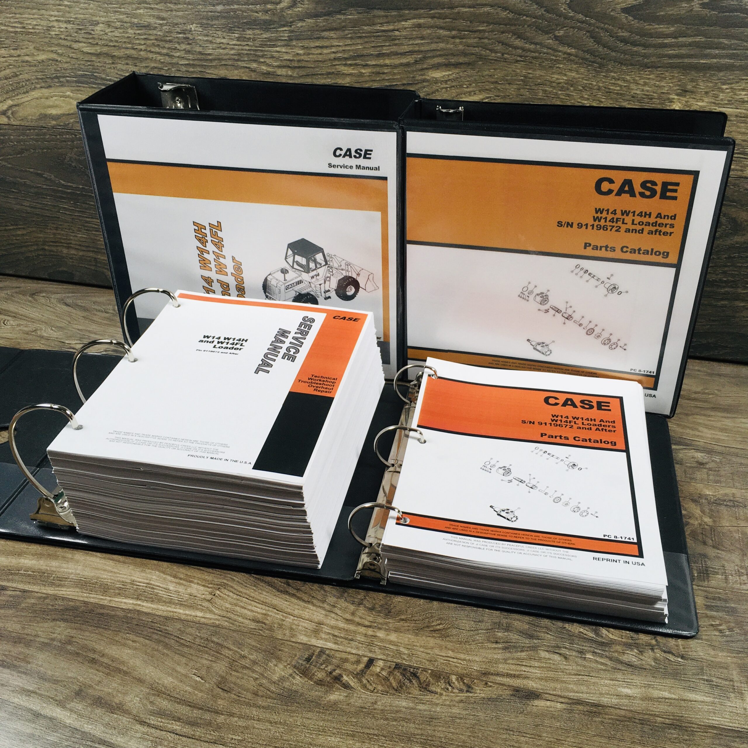 Case W14 W14H W14Fl Wheel Pay Loader Service Repair Manual Parts Catalog Set