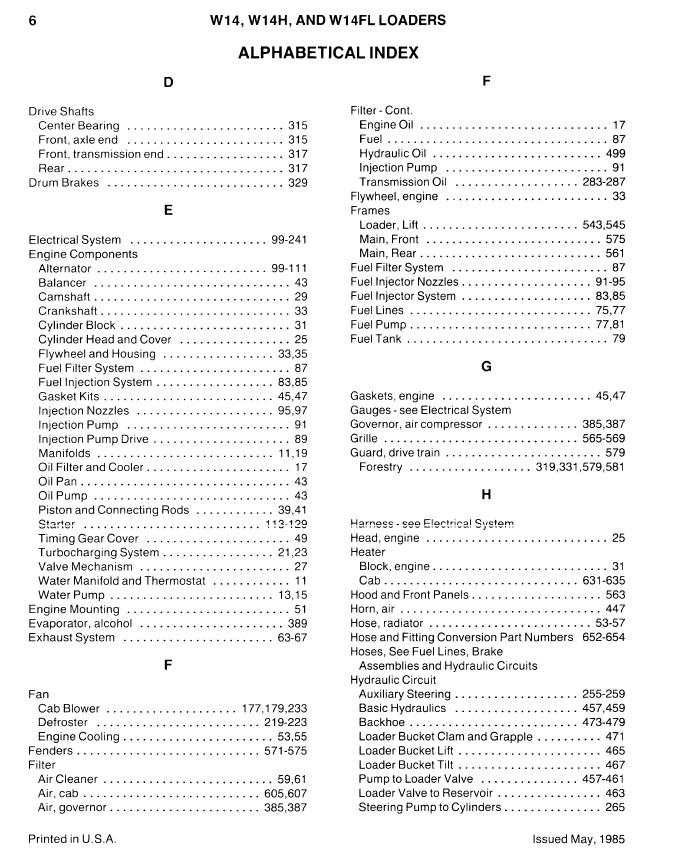 Case W14 W14H W14Fl Wheel Pay Loader Service Repair Manual Parts Catalog Set - Image 6
