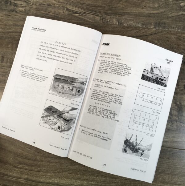 Clark C500 Forklift Service Repair Manual Technical Shop Book Mpn# Oh-339 - Image 3