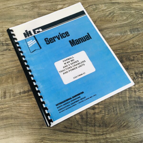 Full Farmall Md Tractor Service Manual Shop Repair International Mccormick Ih