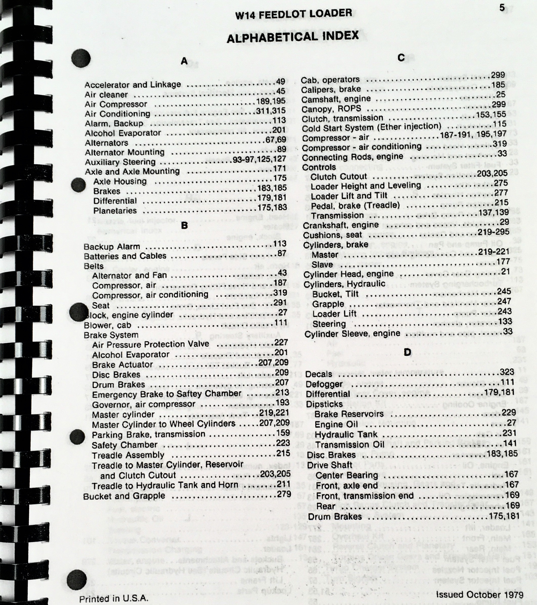 J I Case W14 Feedlot Articulated Loader Parts Manual Catalog Exploded Views - Image 3